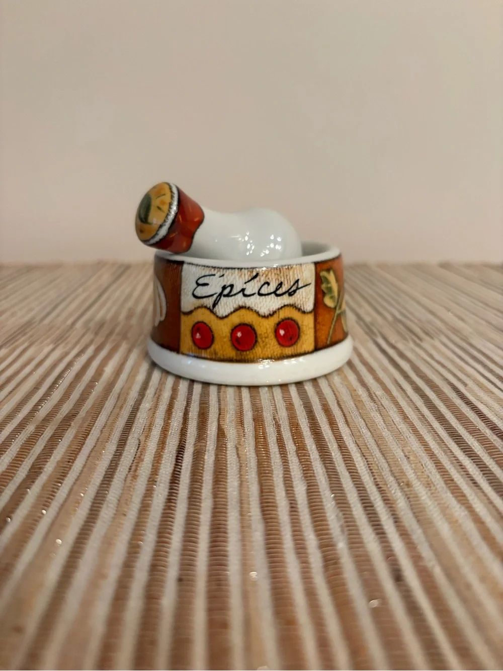 Ceramic Spice Mortar and Pestle Set